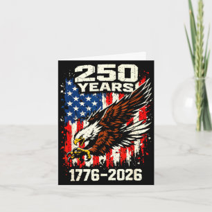Patriotic eagle flag 250th anniversary usa card