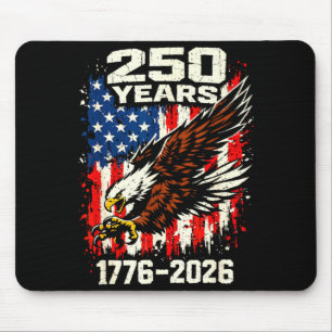 Patriotic eagle flag 250th anniversary usa mouse pad
