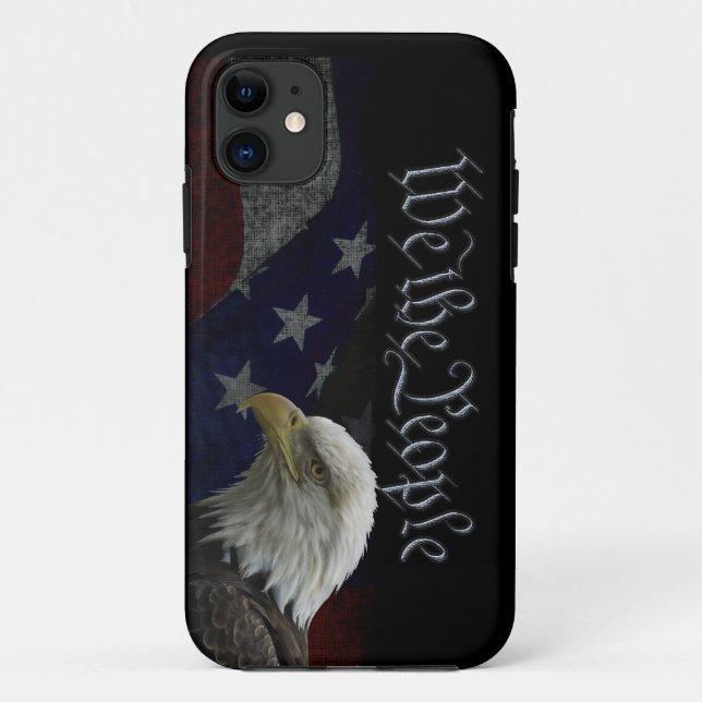 Patriotic Eagle & Flag Case-Mate iPhone Case (Back)