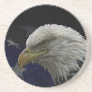 Patriotic Eagle & Flag Coaster