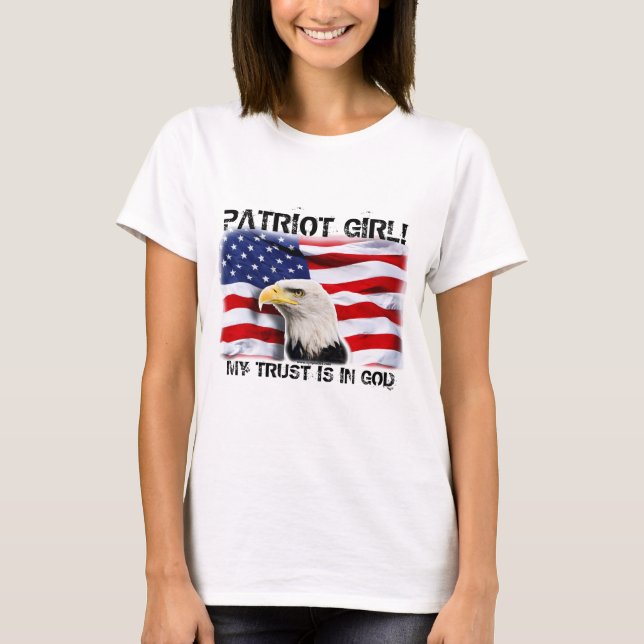 Patriotic EAGLE & FLAG T-Shirt (Front)