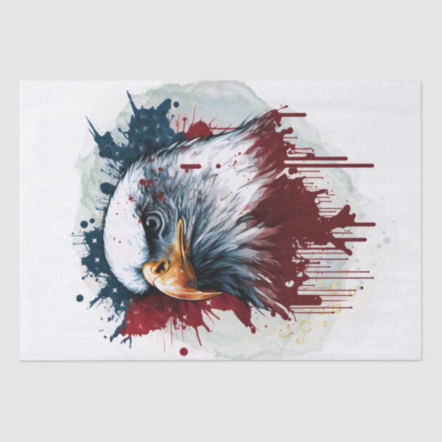 Patriotic Eagle Flag Tissue Paper (Front)