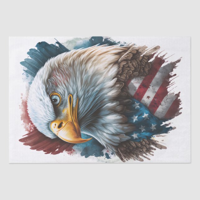 Patriotic Eagle Flag Tissue Paper (Front)