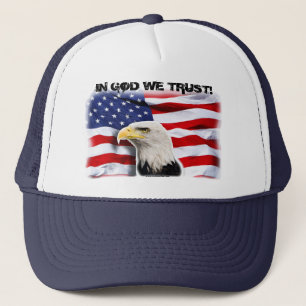 Patriotic EAGLE & FLAG Trucker Hat