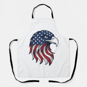 Patriotic Eagle Flag Vector Design for White Shirt Apron