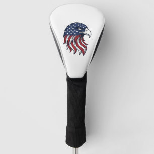 Patriotic Eagle Flag Vector Design for White Shirt Golf Head Cover