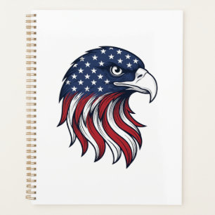 Patriotic Eagle Flag Vector Design for White Shirt Planner