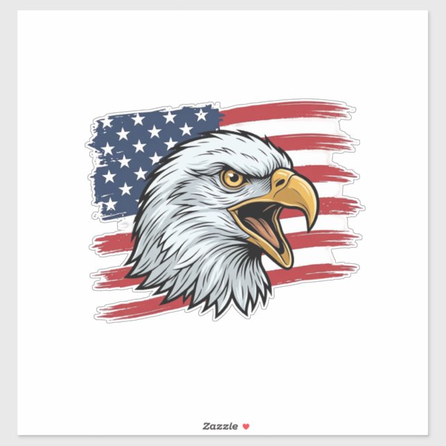 Patriotic Eagle Flag Vintage Vector Design_1 (Sheet)