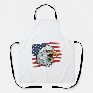Patriotic Eagle Flag Vintage Vector Design_1 Apron