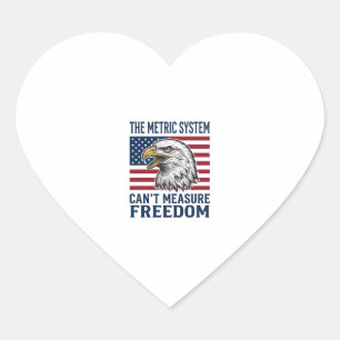Patriotic Eagle Freedom Quote Vintage Vector Shirt Heart Sticker