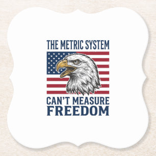 Patriotic Eagle Freedom Quote Vintage Vector Shirt Paper Coaster