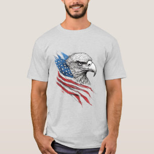 Patriotic Eagle Gift – American Flag USA Pride T-Shirt