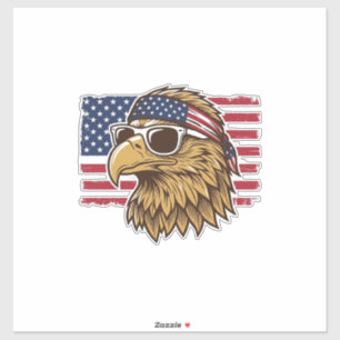 Patriotic Eagle Head Vintage Engraving Graphic_1