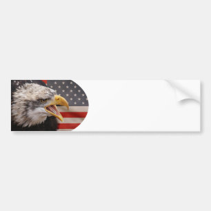 Patriotic Eagle Image Bumper Sticker