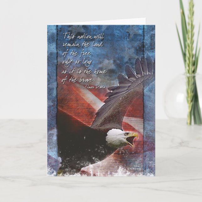 Patriotic Eagle in Flight Card (Front)