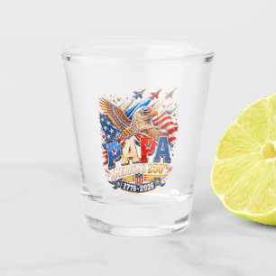 Patriotic Eagle Jets America 250th Shot Glass