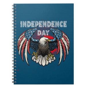 Patriotic Eagle July 4th Of July Fourth July Notebook