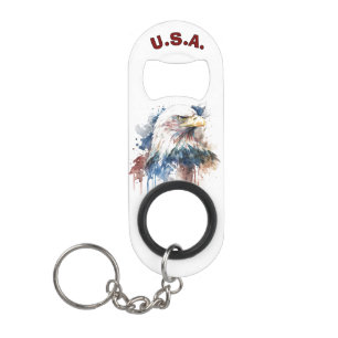 Patriotic Eagle Keychain Bottle Opener