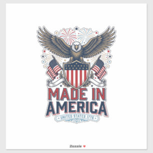 Patriotic Eagle Made in America 4th of July Shirt_