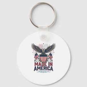 Patriotic Eagle Made in America 4th of July Shirt_ Keychain