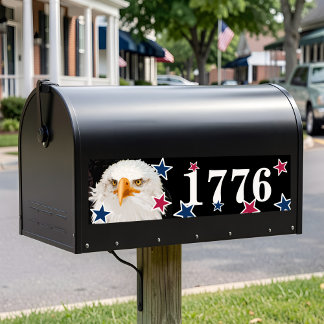 Patriotic Eagle Mailbox Numbers Festive Americana Bumper Sticker