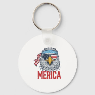 Patriotic Eagle Merica Vintage Engraving Shirt Des Keychain