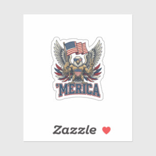 Patriotic Eagle Merica Vintage Vector Shirt Design
