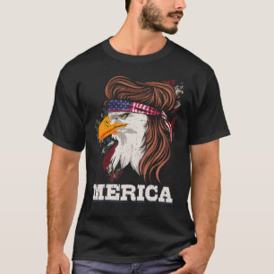 Patriotic Eagle Mullet 4th Of July American Pride T-Shirt