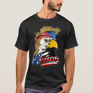 Patriotic Eagle Mullet 4th Of July Usa American Fl T-Shirt