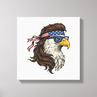 Patriotic Eagle Mullet Vintage Engraving Vector De