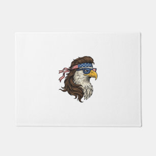 Patriotic Eagle Mullet Vintage Engraving Vector De Doormat