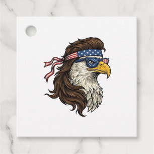 Patriotic Eagle Mullet Vintage Engraving Vector De Favour Tags