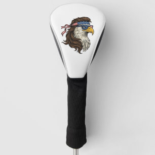 Patriotic Eagle Mullet Vintage Engraving Vector De Golf Head Cover
