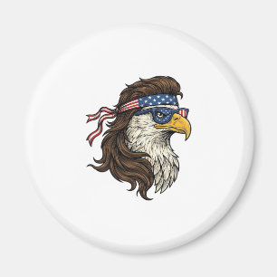 Patriotic Eagle Mullet Vintage Engraving Vector De Magnet