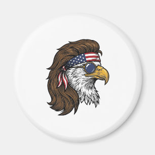 Patriotic Eagle Mullet Vintage Engraving Vector De Magnet