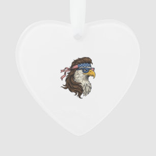 Patriotic Eagle Mullet Vintage Engraving Vector De Ornament