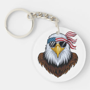 Patriotic Eagle Of USA Keychain