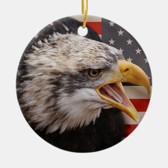 Patriotic Eagle Ornament (Front)