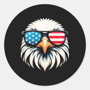 Patriotic Eagle Red White Blue Usa Flag Eagle 4th Classic Round Sticker