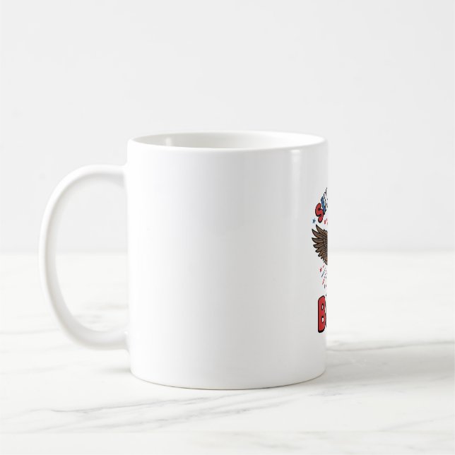 Patriotic Eagle Six Seven Bruh Vector Design_1 Coffee Mug (Left)