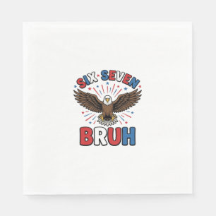 Patriotic Eagle Six Seven Bruh Vector Design_1 Napkin