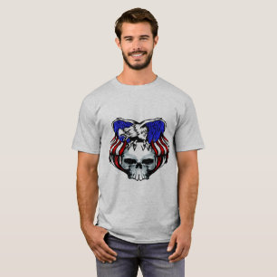 Patriotic Eagle Skull, Customize, T-Shirt