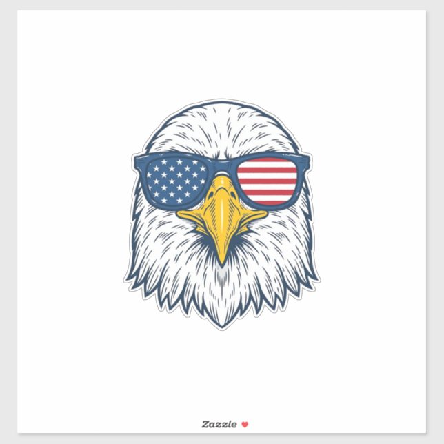 Patriotic Eagle Sunglasses Vintage Vector Design_1 (Sheet)