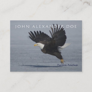 Patriotic Eagle Taking Flight - Two Sided custom Business Card