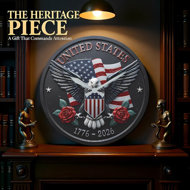 Patriotic Eagle United States Large Clock (Creator Uploaded)