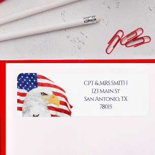 Patriotic Eagle US Flag Address