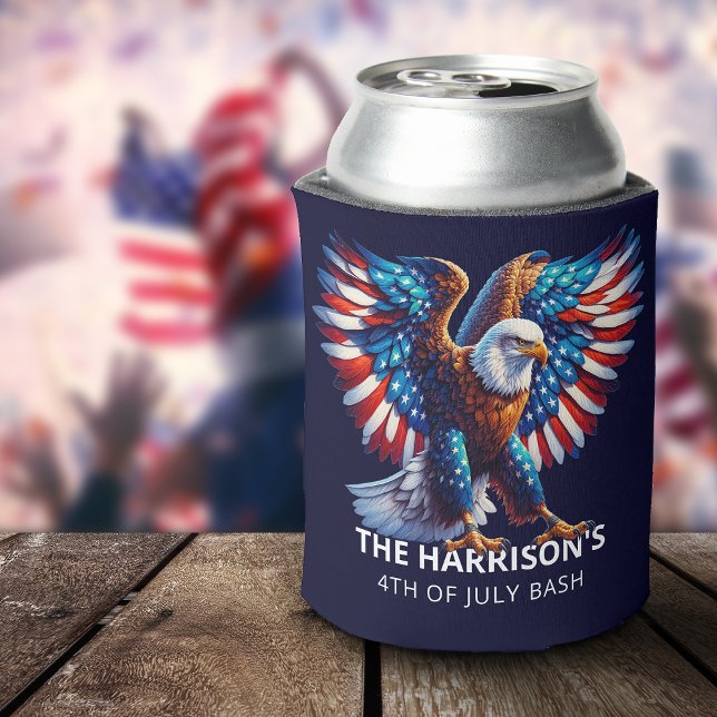 Patriotic Eagle USA 4th of July Can Cooler (Patriotic Eagle USA 4th of July Can Cooler)