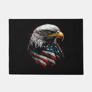 Patriotic Eagle USA American Flag 4th of July Men  Doormat