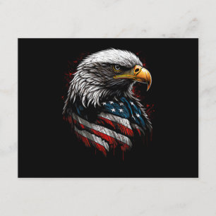 Patriotic Eagle USA American Flag 4th of July Men Enclosure Card