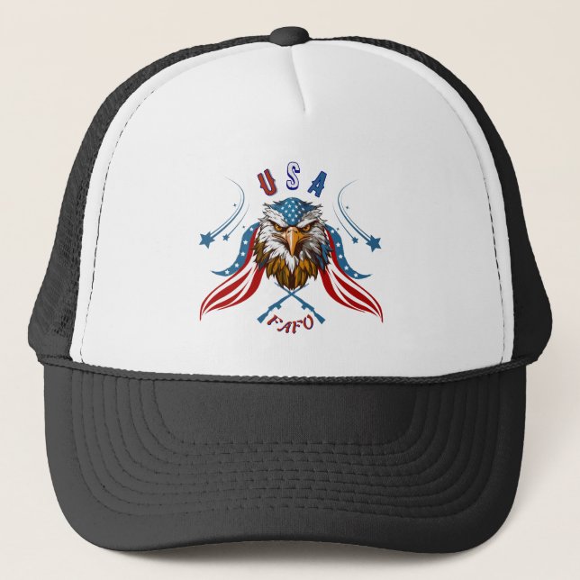 Patriotic Eagle USA FAFOTrucker Casquette (Devant)